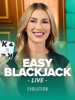 Easy Blackjack by Evolution, live table in the Stake lobby