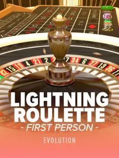 First Person Lightning Roulette by Evolution, live table in the Stake lobby