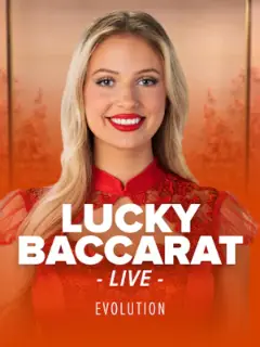 Lucky Baccarat by Evolution, game show in the Stake lobby
